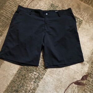 Adidas Men's Black Flat Front Golf Shorts